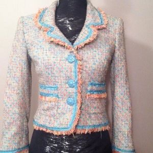 Cynthia Steffe Pastel Tweed Blazer XS